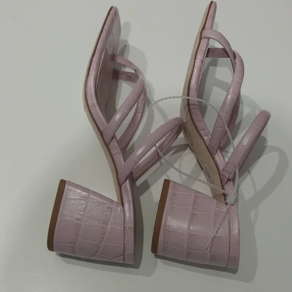 Antonio Melani Rexxza Croco Printed Leather Dress Sandals - Picture 5 of 7